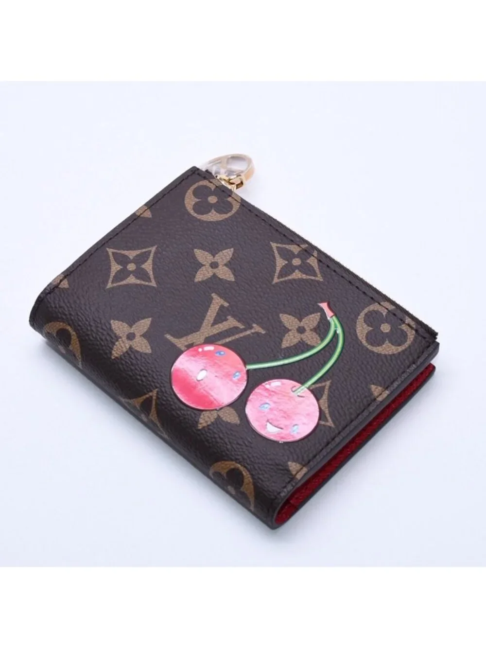 Louis Vuitton Takashi Murakami Portefeuille Lisa Compact Wallet Bifold Brown